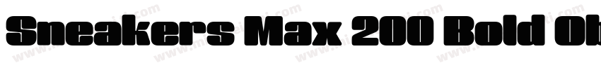 Sneakers Max 200 Bold Oblique字体转换